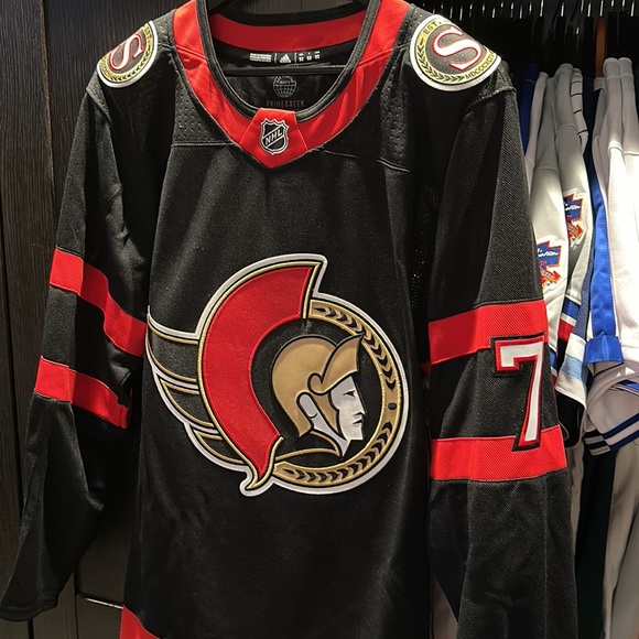 Brady Tkachuk Ottawa Senators adidas Home Primegreen Authentic NHL Jersey - Picture 6 of 11